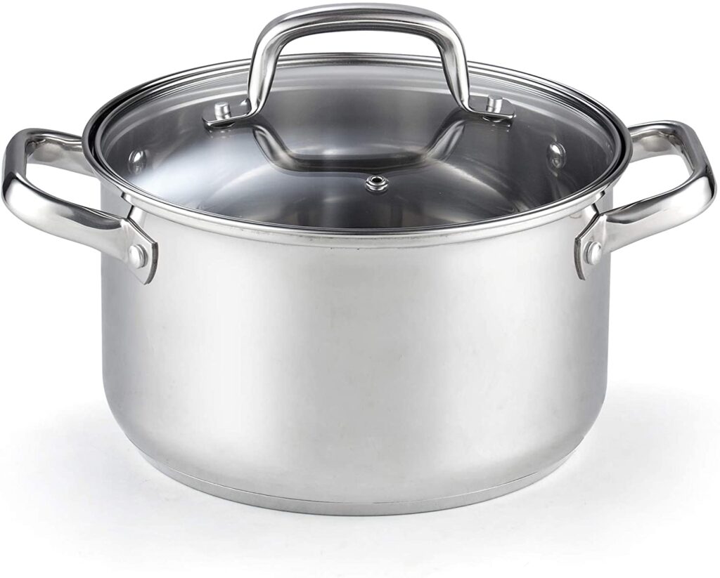 Cook N Home Lid 5-Quart Stainless Steel Casserole 