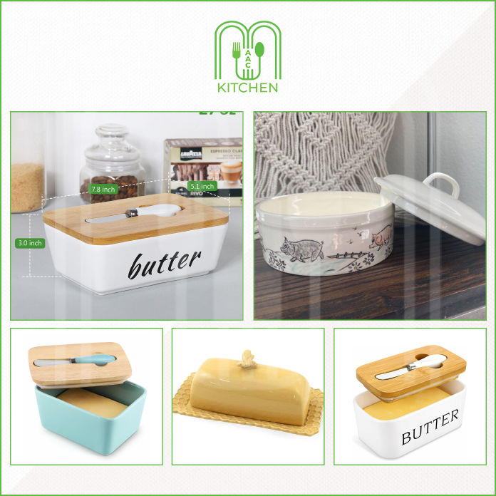 Best Butter Keeper – Ceramic Kitchen Butter Dish with Lid